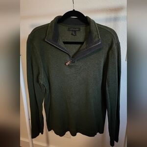 Men's Dark Olive Half-Zip Sweater